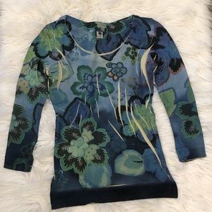 Bette Paige printed round neck top